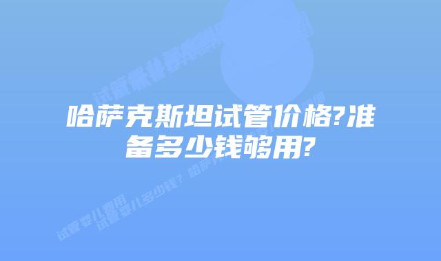 哈萨克斯坦试管价格?准备多少钱够用?