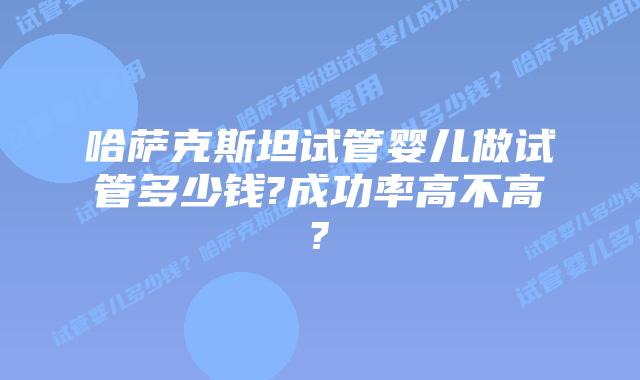 哈萨克斯坦试管婴儿做试管多少钱?成功率高不高?