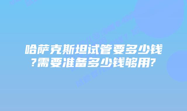 哈萨克斯坦试管要多少钱?需要准备多少钱够用?