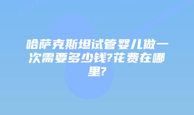 哈萨克斯坦试管婴儿做一次需要多少钱?花费在哪里?