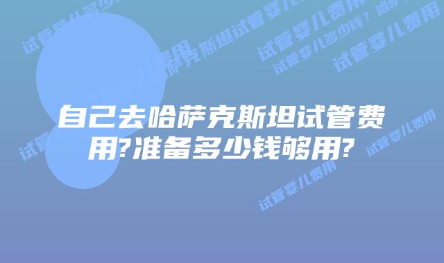 自己去哈萨克斯坦试管费用?准备多少钱够用?