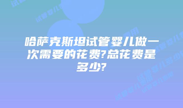 哈萨克斯坦试管婴儿做一次需要的花费?总花费是多少?
