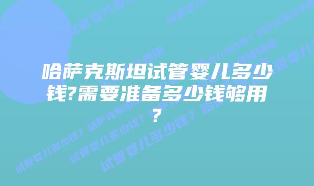 哈萨克斯坦试管婴儿多少钱?需要准备多少钱够用?