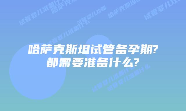 哈萨克斯坦试管备孕期?都需要准备什么?