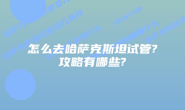 怎么去哈萨克斯坦试管?攻略有哪些?